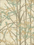 Summer Leaves wallpaper in 40002 color - pattern number SG40002 - by Pelican Prints in the Sage II collection
