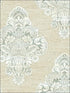 Zick Zack Damask wallpaper in 40302 color - pattern number SG40302 - by Pelican Prints in the Sage II collection