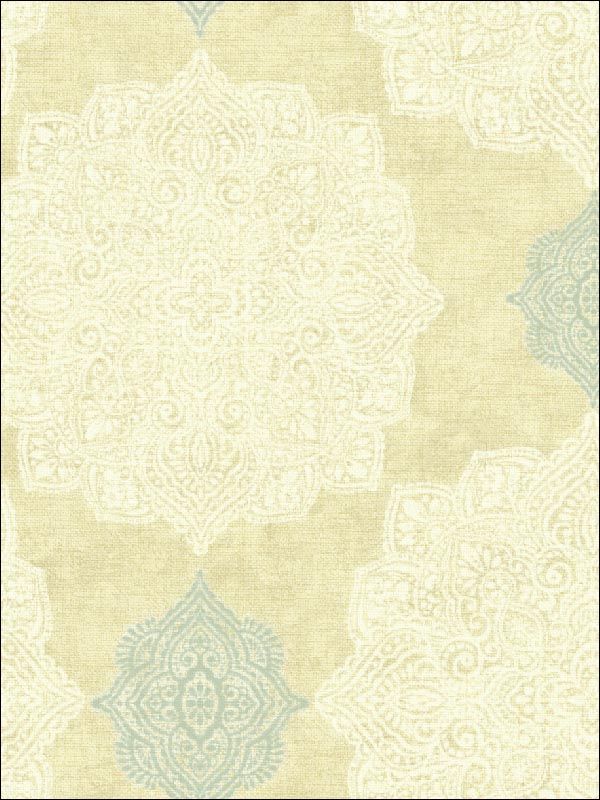 Medallion wallpaper in 42004 color - pattern number SG42004 - by Pelican Prints in the Sage II collection