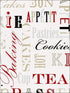 Kitchen Script wallpaper in blacks browns reds color - pattern number FK34413 - by Patton Norwall in the Fresh Kitchens 5 collection