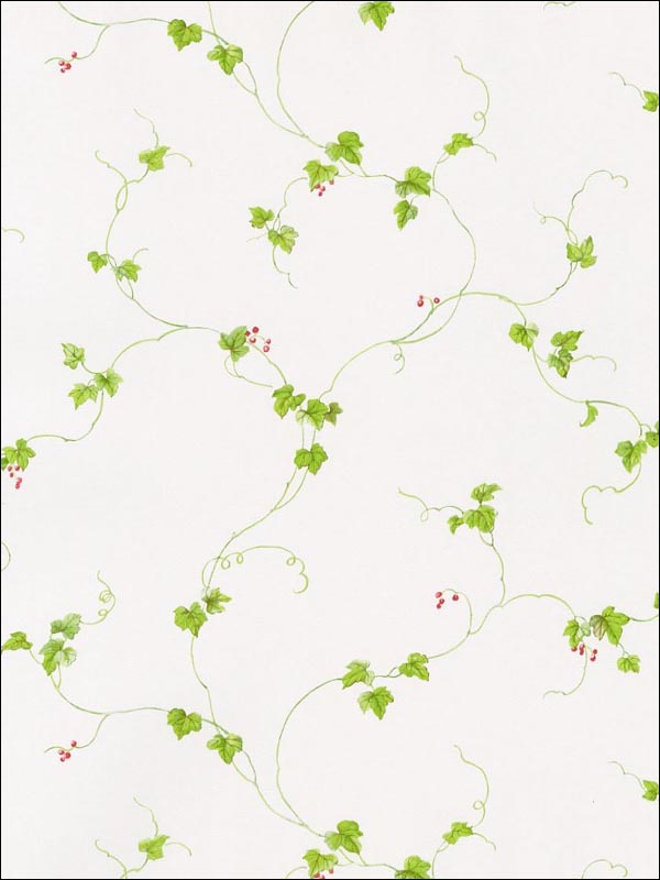 Small Berries Trail fabric in greens reds whites color - pattern number FK34438 - by Patton Norwall in the Fresh Kitchens 5 collection