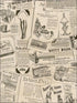 Newspapers fabric in blacks color - pattern number KC28503 - by Patton Norwall in the Fresh Kitchens 5 collection
