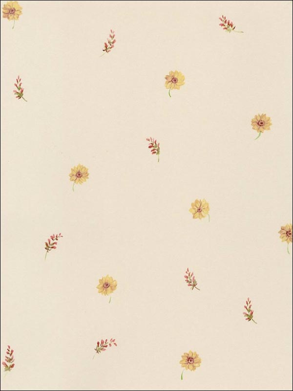 Tournesol Mini wallpaper in reds yellows color - pattern number KC28509 - by Patton Norwall in the Fresh Kitchens 5 collection