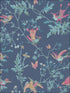Hummingbirds fabric in indigo multi colour color - pattern number 100/14068.CS.0 - by Cole and Son in the Archive Anthology collection