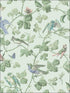 Winter Birds wallpaper in duck egg color - pattern number 100/2007.CS.0 - by Cole and Son in the Archive Anthology collection