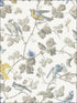 Winter Birds wallpaper in yellow and grey color - pattern number 100/2008.CS.0 - by Cole and Son in the Archive Anthology collection