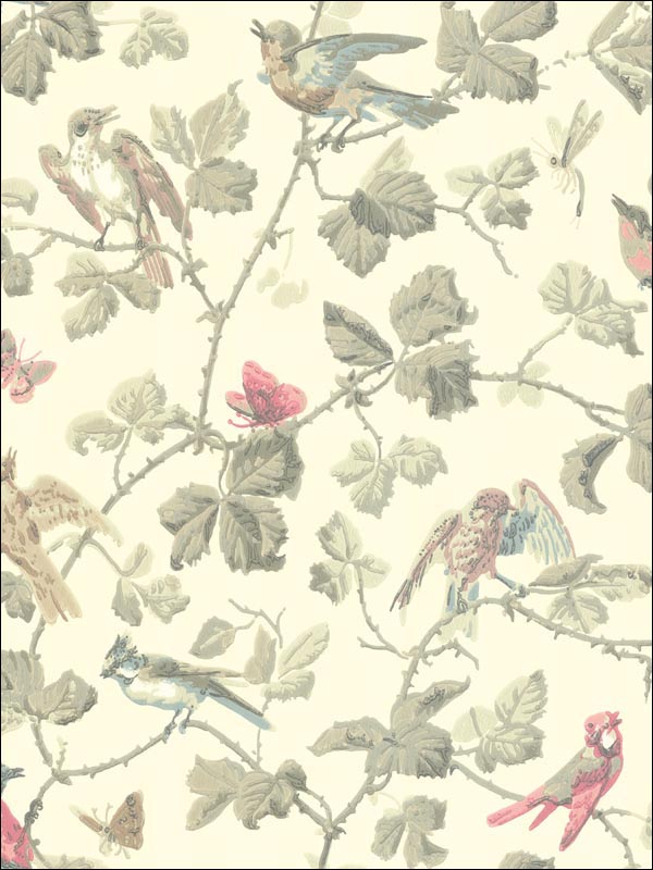 Winter Birds wallpaper in linen color - pattern number 100/2009.CS.0 - by Cole and Son in the Archive Anthology collection