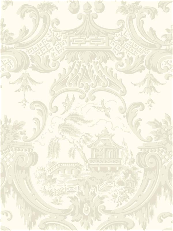 Chippendale China wallpaper in ivory color - pattern number 100/3010.CS.0 - by Cole and Son in the Archive Anthology collection
