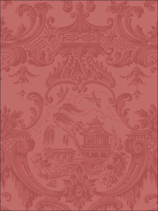 Chippendale China wallpaper in red color - pattern number 100/3015.CS.0 - by Cole and Son in the Archive Anthology collection