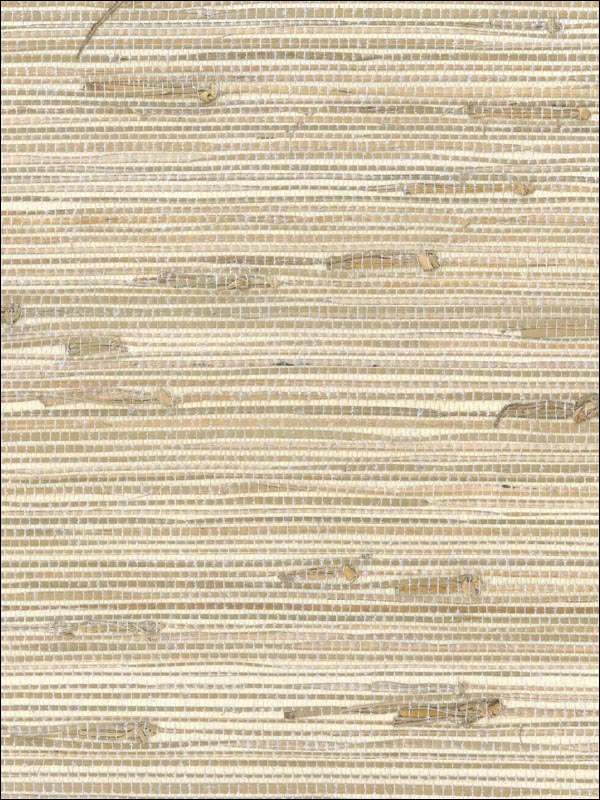 Triangle Grass fabric in metallic silver off white color - pattern number NA215 - by Seabrook in the Natural Resource Seabrook collection