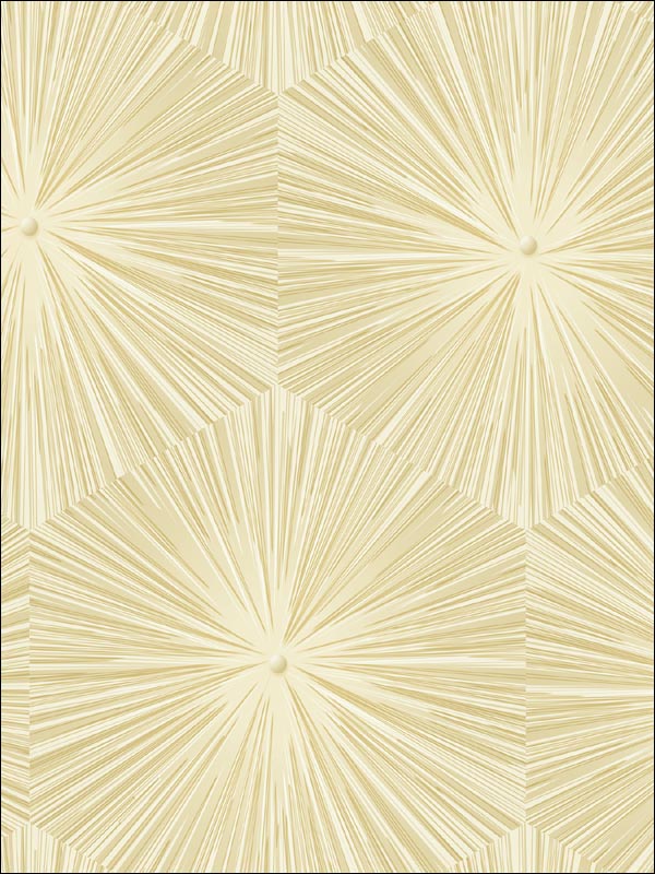 Chadwick Starburst wallpaper in metallic gold and white color - pattern number AV51105 - by Seabrook in the Avant Garde by Seabrook Designs collection