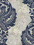 Newton Damask wallpaper in blue and grey damask color - pattern number AV51310 - by Seabrook in the Avant Garde by Seabrook Designs collection