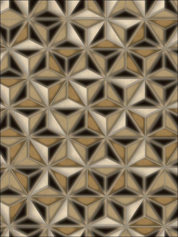 Einstein Geometric fabric in metallic gold and black color - pattern number AV51410 - by Seabrook in the Avant Garde by Seabrook Designs collection
