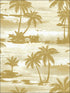 Moseley Palm Trees wallpaper in off white and gold color - pattern number AV51605 - by Seabrook in the Avant Garde by Seabrook Designs collection