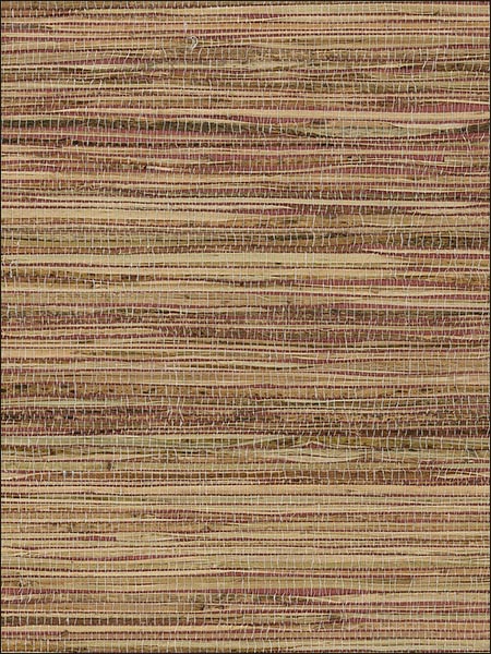 Fine Raw Jute fabric in red tan color - pattern number 488415 - by Patton Norwall in the Decorator Grasscloth II collection