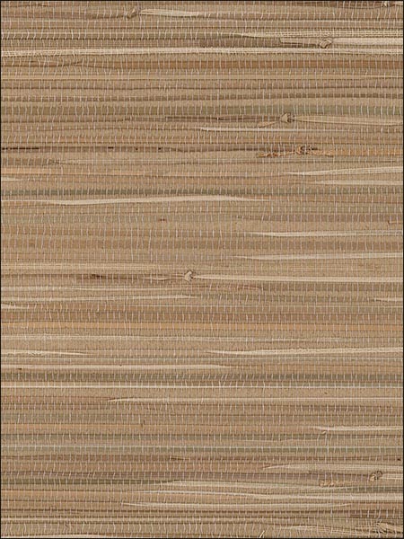 Regular Boodle fabric in cream brown green color - pattern number 488435 - by Patton Norwall in the Decorator Grasscloth II collection