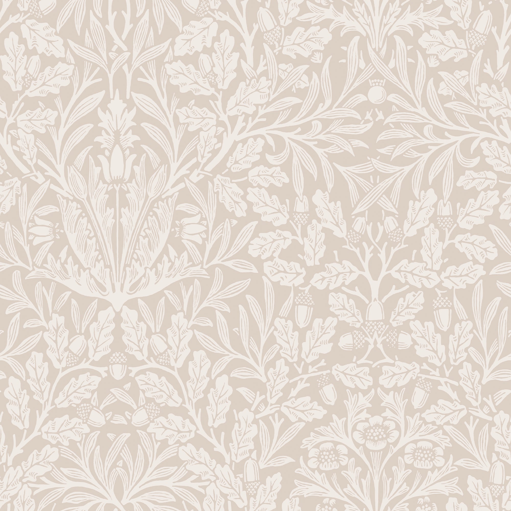 Acorn wallpaper in hessian color - pattern number 140491 - by Graham and Brown in the William Morris At Home SS25 collection