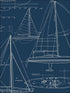 Yacht Blueprint fabric in 61312 color - pattern number YC61312 - by Wallquest in the Yacht Club collection