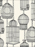 Bird Cages fabric in 21510 color - pattern number BW21510 - by Paper and Ink in the Black and White Paper and Ink collection