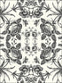 Rose Kaleidoscope wallpaper in 21610 color - pattern number BW21610 - by Paper and Ink in the Black and White Paper and Ink collection