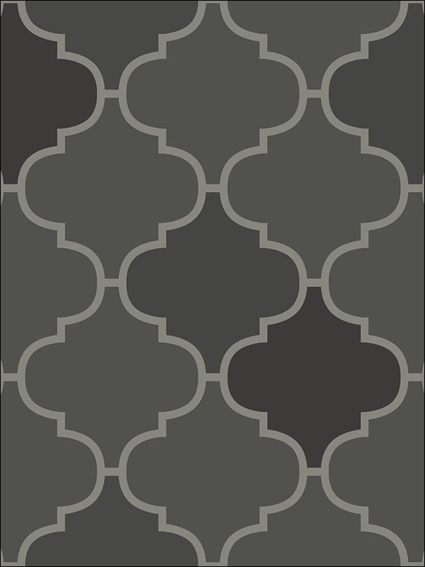Tile Trellis wallpaper in 22100 color - pattern number BW22100 - by Paper and Ink in the Black and White Paper and Ink collection