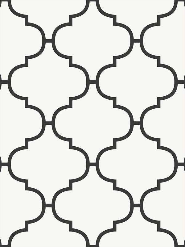 Tile Trellis wallpaper in 22110 color - pattern number BW22110 - by Paper and Ink in the Black and White Paper and Ink collection