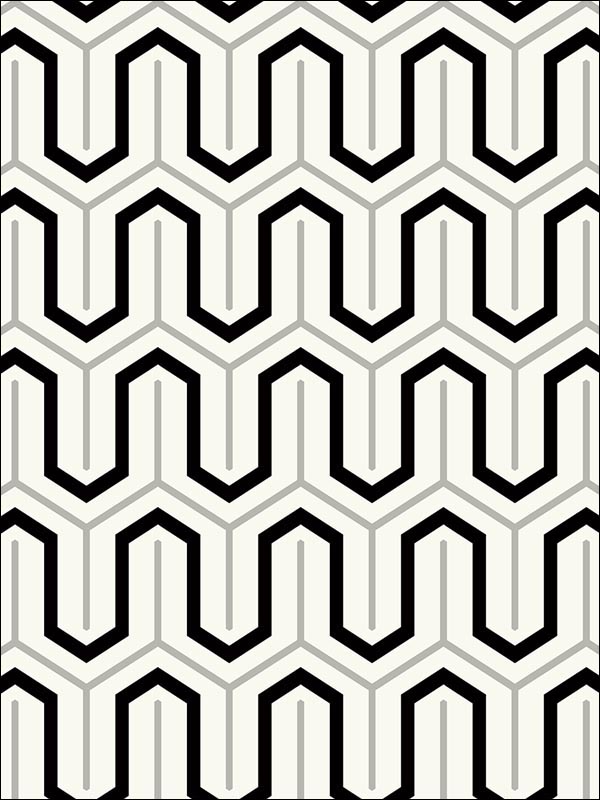 Modern Parket Geometric wallpaper in 22800 color - pattern number BW22800 - by Paper and Ink in the Black and White Paper and Ink collection