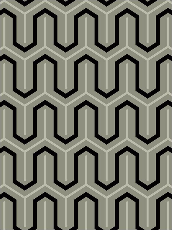 Modern Parket Geometric wallpaper in 22811 color - pattern number BW22811 - by Paper and Ink in the Black and White Paper and Ink collection