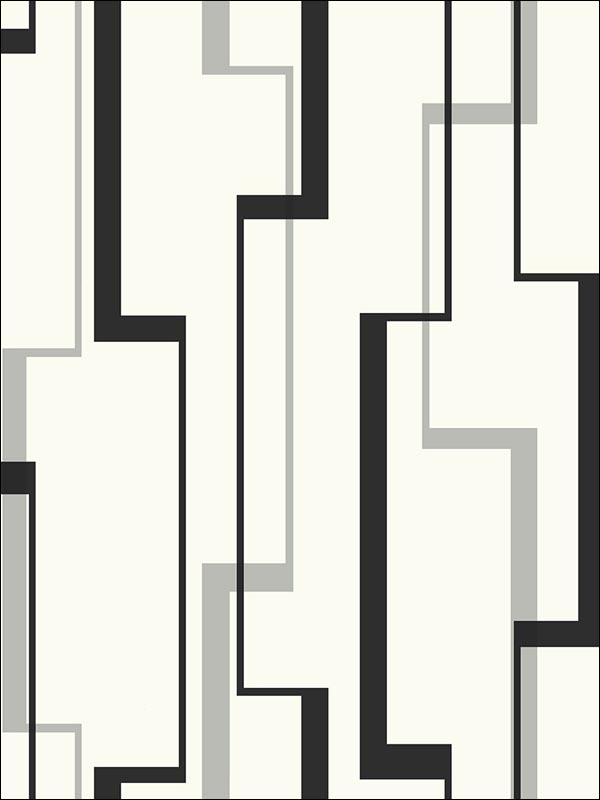 Cosmic Geometric wallpaper in 23011 color - pattern number BW23011 - by Paper and Ink in the Black and White Paper and Ink collection