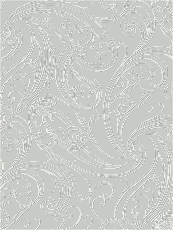 Paisley wallpaper in 23110 color - pattern number BW23110 - by Paper and Ink in the Black and White Paper and Ink collection