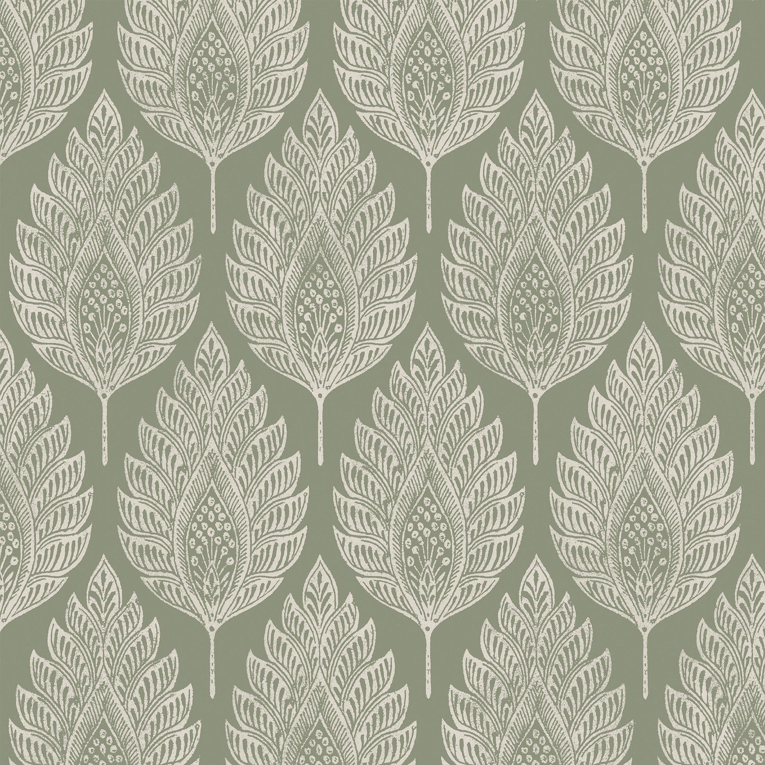 Flame Leaf Wallpaper in sage color - pattern number 142308 - by Graham and Brown in the 2025 Exclusives collection