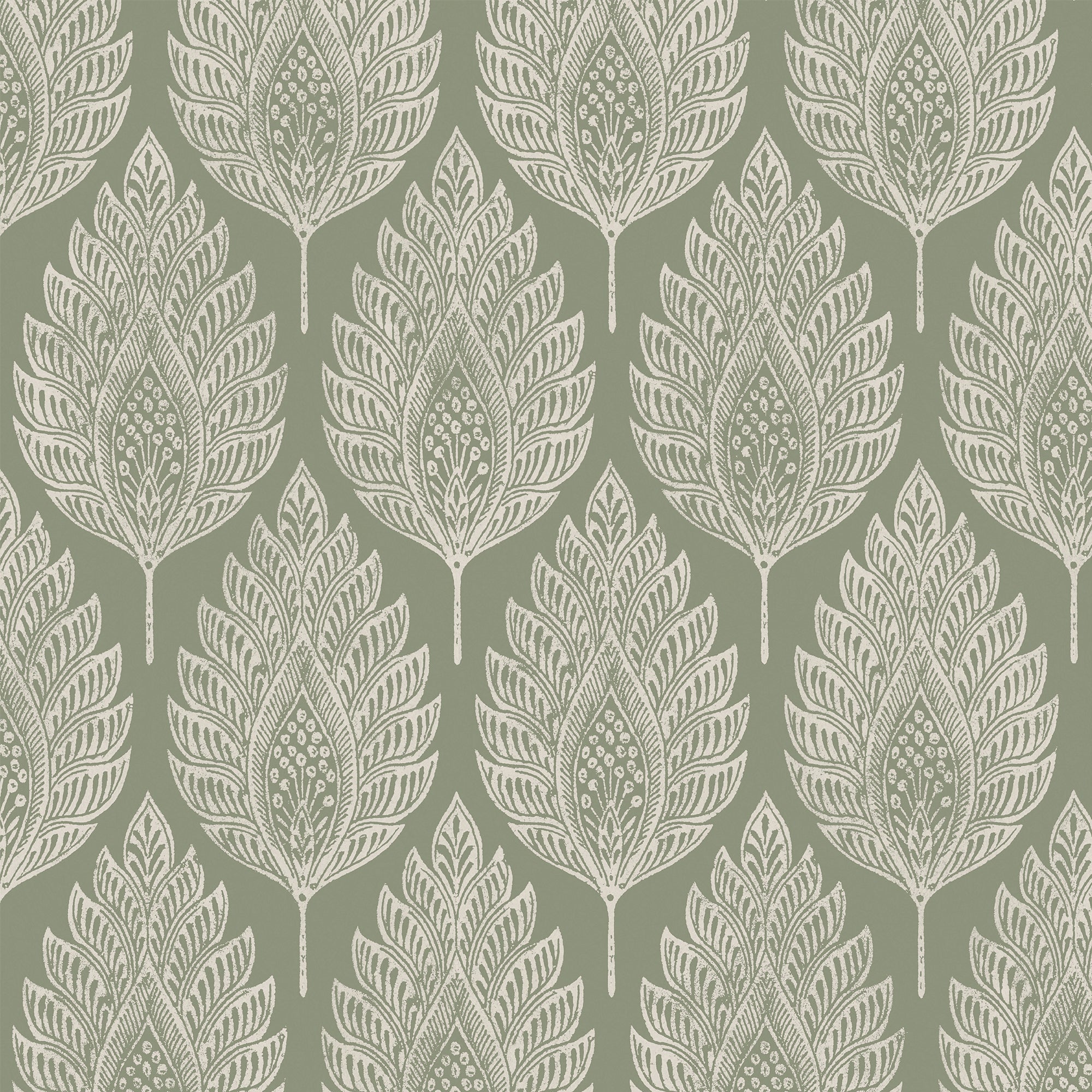 Flame Leaf Wallpaper in sage color - pattern number 142308 - by Graham and Brown in the 2025 Exclusives collection