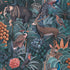 Jungle Jamboree Wallpaper in navy & teal color - pattern number 142315 - by Graham and Brown in the 2025 Exclusives collection