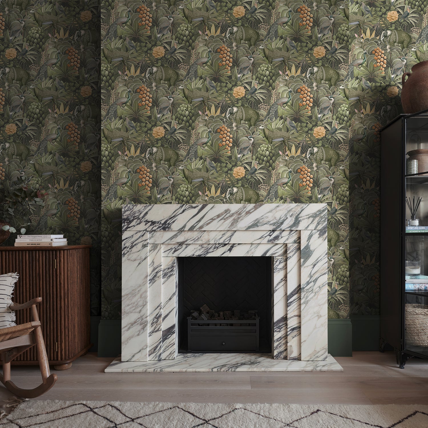 Jungle Jamboree Wallpaper in sage color - pattern number 142316 - by Graham and Brown in the 2025 Exclusives collection