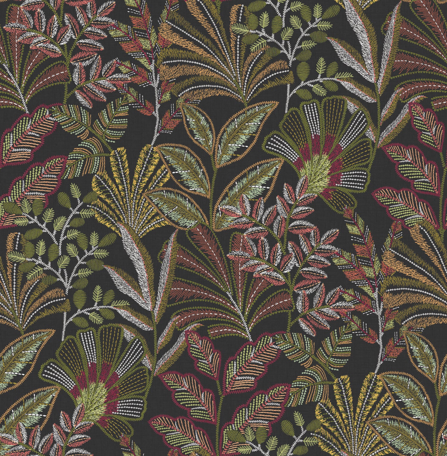 Vendura Weave Wallpaper in black &amp; damson color - pattern number 142318 - by Graham and Brown in the 2025 Exclusives collection