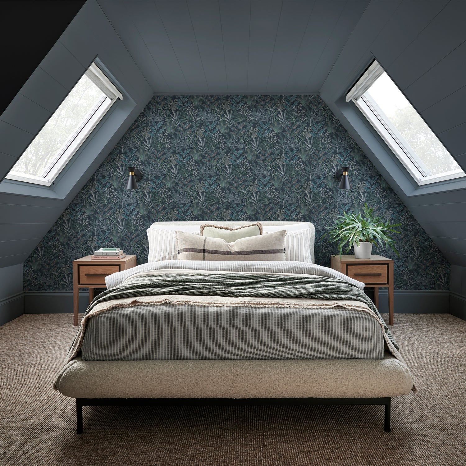 Vendura Weave Wallpaper in navy color - pattern number 142319 - by Graham and Brown in the 2025 Exclusives collection