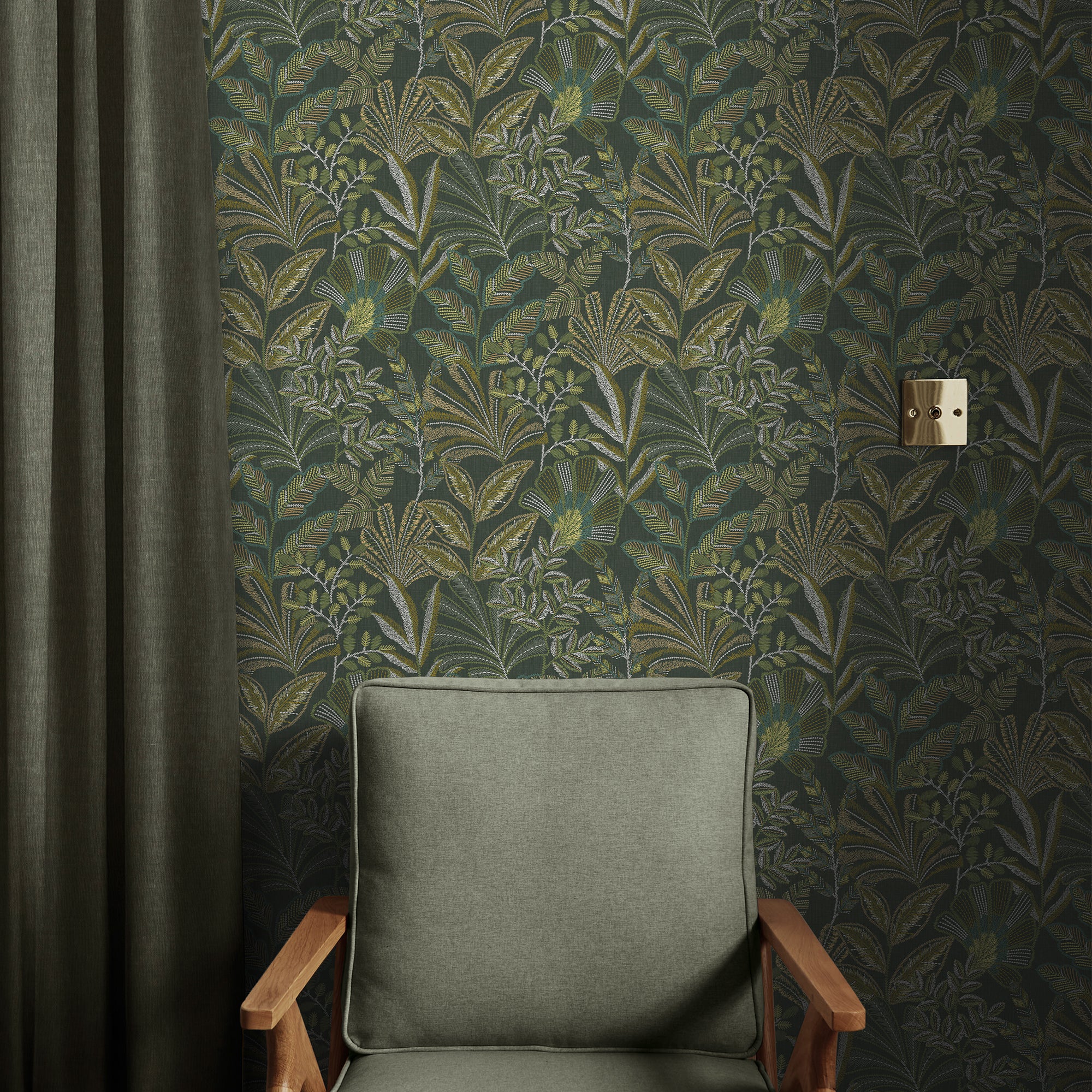 Vendura Weave Wallpaper in emerald color - pattern number 142320 - by Graham and Brown in the 2025 Exclusives collection