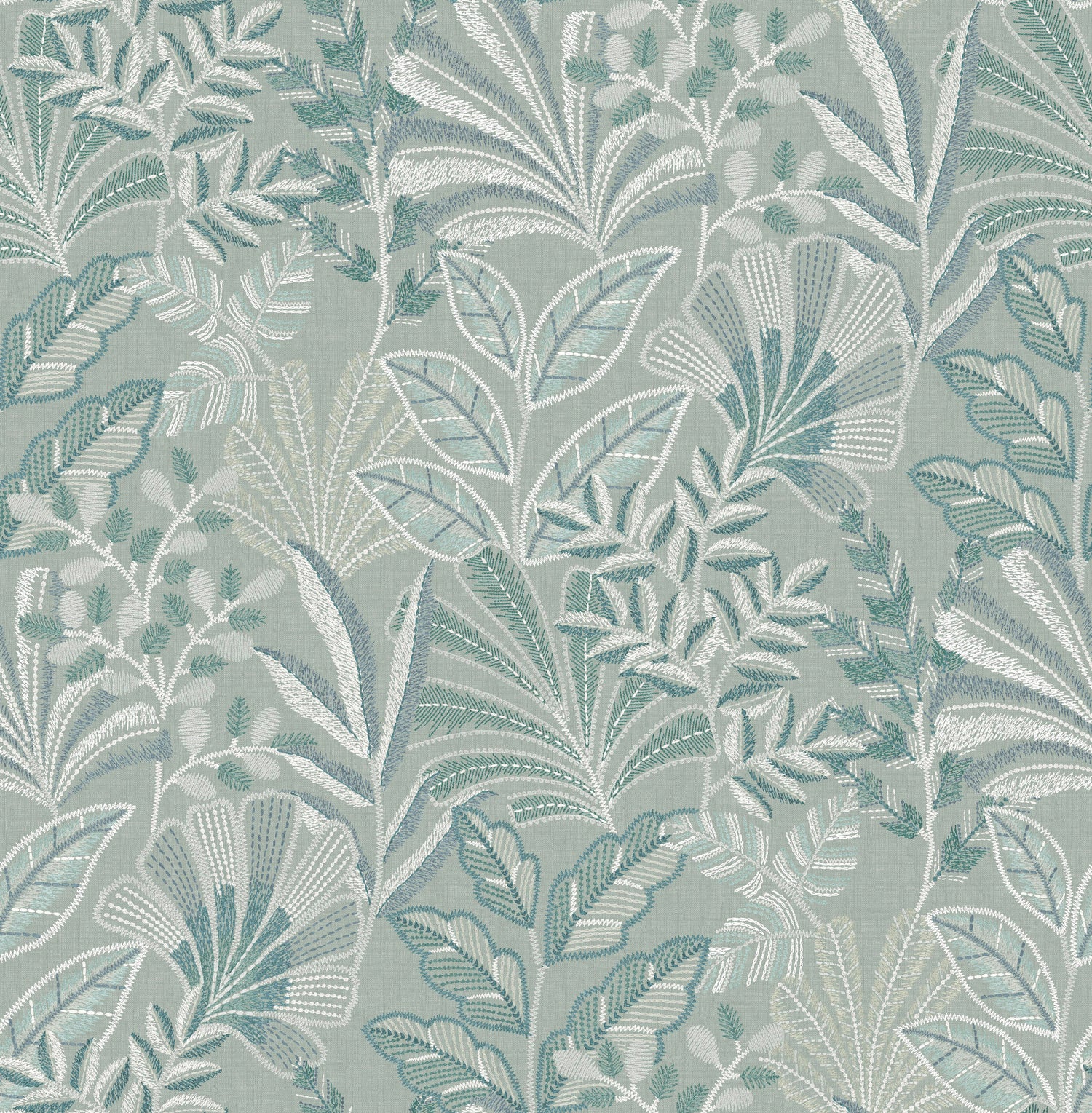 Vendura Weave Wallpaper in sky &amp; green color - pattern number 142322 - by Graham and Brown in the 2025 Exclusives collection