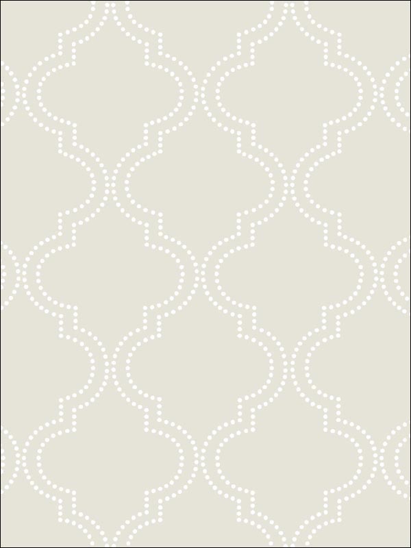 Quatrefoil Peel and Stick wallpaper in taupe color - pattern number NU1425 - by Brewster in the NuWallpaper collection