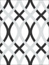 Lattice Peel and Stick wallpaper in black grey silver color - pattern number NU1658 - by Brewster in the NuWallpaper collection