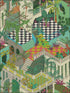 Miami wallpaper in green and coral color - pattern number 105/4017.CS.0 - by Cole and Son in the Geometric II collection