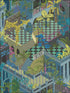 Miami wallpaper in navy and pink color - pattern number 105/4018.CS.0 - by Cole and Son in the Geometric II collection