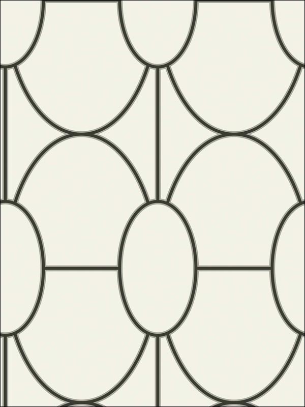Riviera wallpaper in black and white color - pattern number 105/6026.CS.0 - by Cole and Son in the Geometric II collection