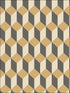 Delano fabric in gold and black color - pattern number 105/7030.CS.0 - by Cole and Son in the Geometric II collection