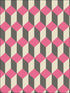 Delano fabric in pink and black color - pattern number 105/7033.CS.0 - by Cole and Son in the Geometric II collection