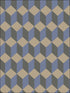 Delano fabric in blue and black color - pattern number 105/7034.CS.0 - by Cole and Son in the Geometric II collection