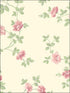 Floral Historic Rose Trail wallpaper in greens pinks color - pattern number PP27701 - by Patton Norwall in the Pretty Prints 4 collection