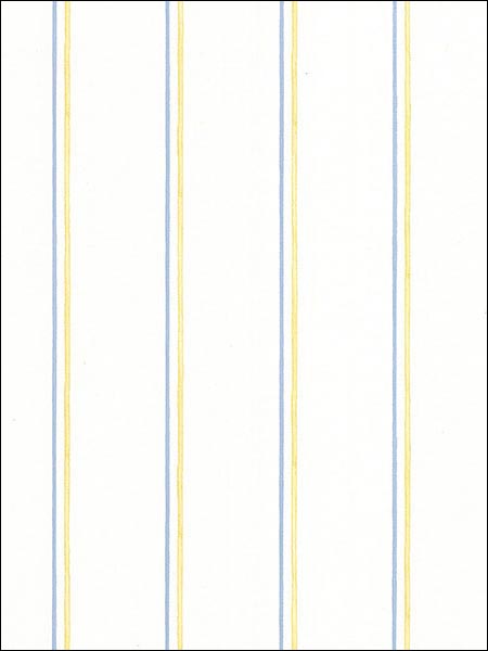Thin Stripe wallpaper in blues yellows color - pattern number PP27796 - by Patton Norwall in the Pretty Prints 4 collection