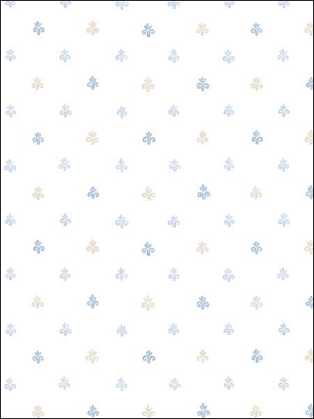Traditional Lulu Spot wallpaper in blues color - pattern number PP35512 - by Patton Norwall in the Pretty Prints 4 collection