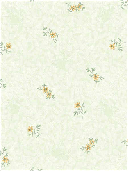 Floral Isabella wallpaper in greens color - pattern number PP35514 - by Patton Norwall in the Pretty Prints 4 collection